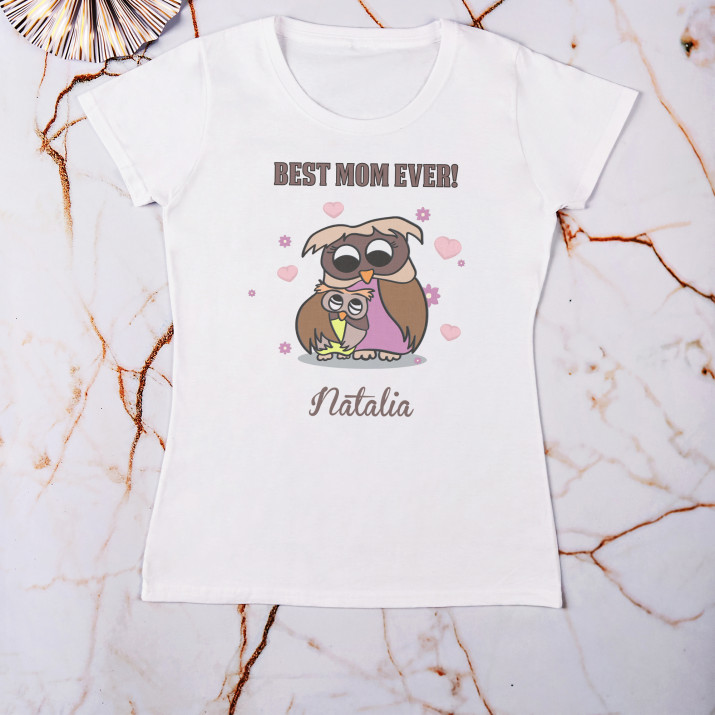 Best mom ever - Koszulka damska z nadrukiem